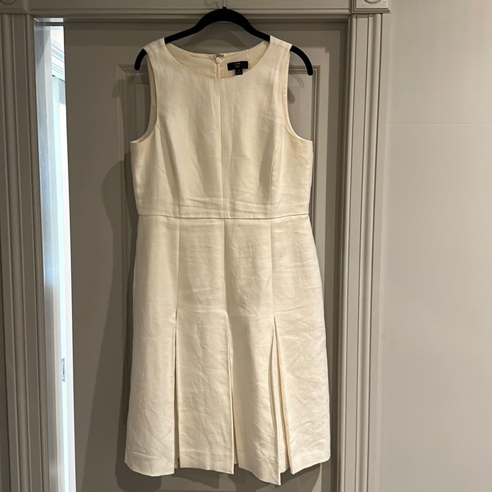 J Crew Off-white Linen Dress